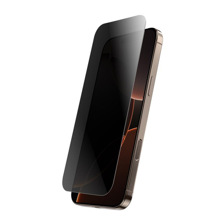 Crong Privacy 3D Armour Glass - Tempered Privacy Glass for iPhone 16 Pro Max
