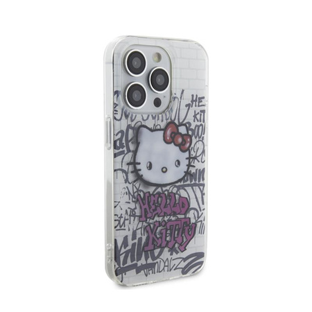 Hello Kitty IML Kitty On Bricks Graffiti - iPhone 15 Pro tok (fehér)