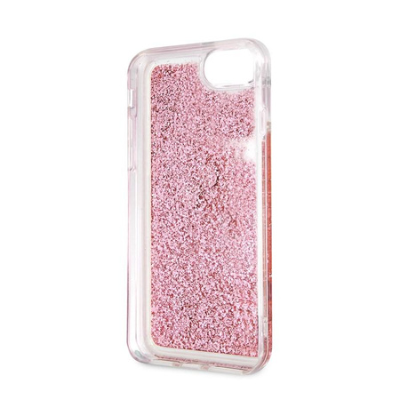 Guess Liquid Glitter Hearts - iPhone SE 2020 / 8 / 7 Tasche (rosa/rot)