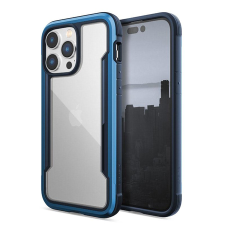 X-Doria Raptic Shield - Coque aluminium iPhone 14 Pro Max (Testé en chute 3m) (Bleu Marine)