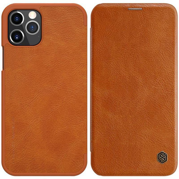 Nillkin Qin Leather Case - Case for Apple iPhone 12 Pro Max (Brown)