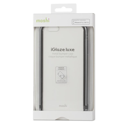 Moshi iGlaze Luxe - Case with aluminum frame iPhone 6s Plus / iPhone 6 Plus (Titanium Grey)