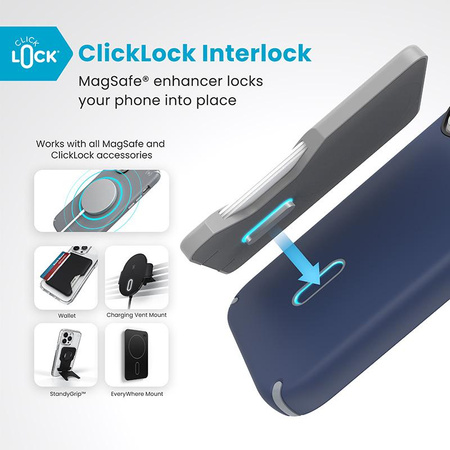 Speck Presidio2 Pro ClickLock & MagSafe - Etui iPhone 16 Pro (Coastal Blue / Dust Grey / White)