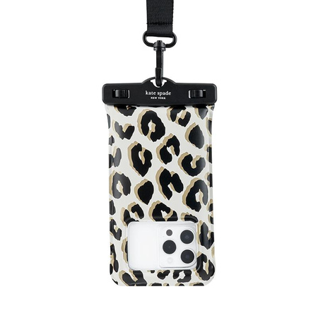 Kate Spade New York Vodotěsné plovoucí pouzdro - vodotěsné pouzdro pro smartphony do velikosti 6,7" (City Leopard)