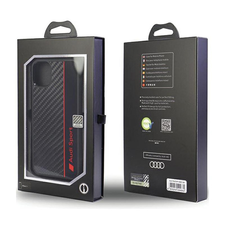 Audi Carbon Fiber Stripe - Coque iPhone 11 (Noir)