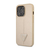 Guess Saffiano Triangle Logo Case - iPhone 14 Pro Case (beige)
