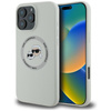 Karl Lagerfeld Silikonové pouzdro MagSafe s dvojitou hlavou a kruhem pro iPhone 16 Pro Max (béžové)