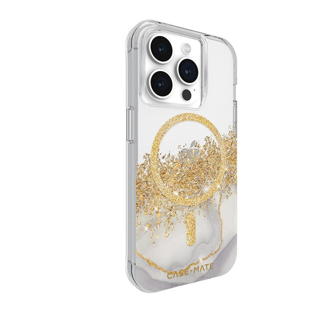 Case-Mate Karat MagSafe - iPhone 15 Pro case decorated with gold (Marble)