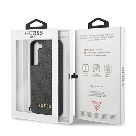 Guess 4G Charms Collection - Etui Samsung Galaxy S22 (szary)