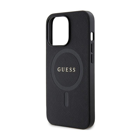 Pouzdro Guess Saffiano MagSafe - iPhone 13 Pro (černé)