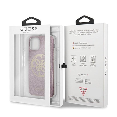 Guess Circle Glitter 4G - iPhone 11 Pro Max Case (pink)