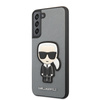 Karl Lagerfeld Saffiano Ikonik Patch - pouzdro pro Samsung Galaxy S22+ (stříbrné)