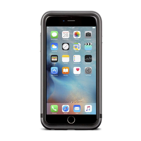 Moshi iGlaze Luxe - Hülle mit Aluminiumrahmen iPhone 6s Plus / iPhone 6 Plus (Titanium Grey)