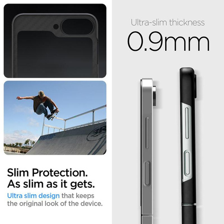 Spigen Airskin - Etui pour Samsung Galaxy Z Flip 6 / 7 FE (Noir Aramide)