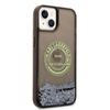 Karl Lagerfeld Liquid Glitter Round RSG Logo Case - iPhone 14 Plus tok (fekete)