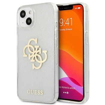 Guess Glitter 4G Big Logo - Case for iPhone 13 mini (Transparent)