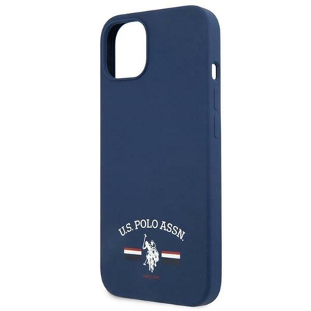 US Polo Assn Silicone Logo - Coque pour iPhone 13 (bleu marine)