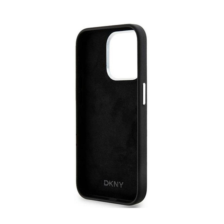 DKNY Liquid Silicone Small Metal Logo MagSafe - pouzdro pro iPhone 14 Pro (černé)