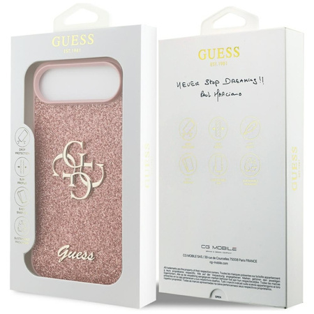 ETUI DO IPHONE AIR GUESS ORYGINALNE RÓŻOWE BROKATOWE ELEGANCKIE CASE
