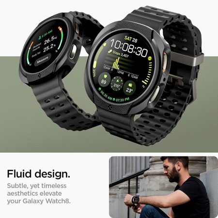 OBUDOWA SPIGEN DO SAMSUNG GALAXY WATCH 8 40 mm, Czarne Etui, Nakładka