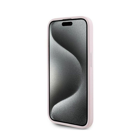 Karl Lagerfeld Diagonal Quilted Script - iPhone 15 Pro Max Case (pink)