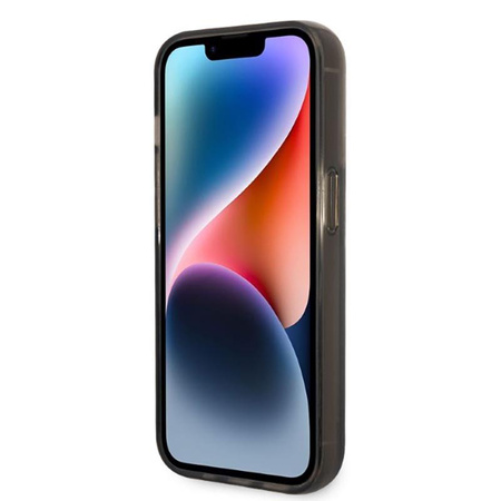 Karl Lagerfeld Liquid Glitter Round RSG Logo Case - iPhone 14 Pro tok (fekete)