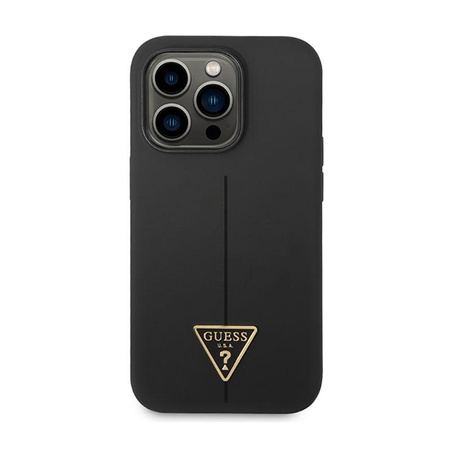 Guess Silicone Triangle Logo - iPhone 14 Pro Max Case (black)