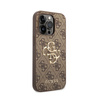 Guess 4G Big Metal Logo - iPhone 15 Pro Case (brown)