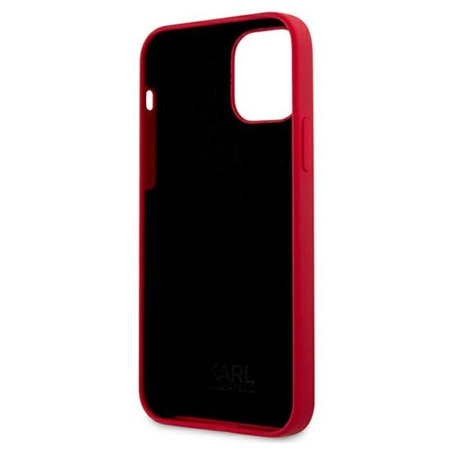 Karl Lagerfeld Choupette Head Silicone - Coque iPhone 12 / iPhone 12 Pro (rouge)