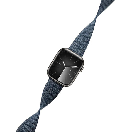 Crong Melange - Magnetický řemínek pro Apple Watch 42/44/45/49 mm (modrá melanž)