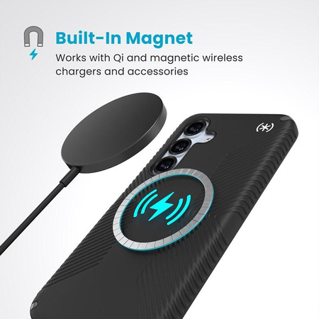 Speck Presidio2 Grip Magnet – Etui ochronne do Samsung Galaxy S25 Ultra (Black / Slate Grey / White)