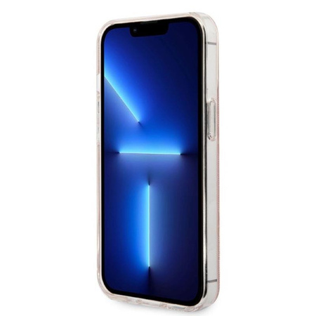 Guess Bundle Pack MagSafe 4G - Set of case for iPhone 13 Pro + MagSafe charger (Pink/Gold)