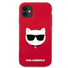 Karl Lagerfeld Choupette Head Silicone - Coque iPhone 11 (rouge)