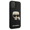 Karl Lagerfeld 3D gumové pouzdro Karl`s Head - iPhone 12 Pro Max (černé)