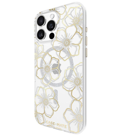 Case-Mate Floral Gems MagSafe - Pouzdro pro iPhone 16 Pro Max (Gold)