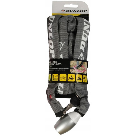 Dunlop - Fahrradschloss Kette 120cm (Grau)