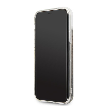 Karl Lagerfeld Logo Karl Liquid Glitter - iPhone 11 tok (fekete/arany csillogás)