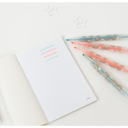 Pusheen - Ínyenc kollekció, kétoldalas filctollak / filctollak, 4 darabos készlet