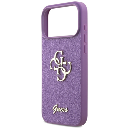 ETUI DO IPHONE 17 PRO MAX GUESS ORYGINALNE FIOLETOWE BROKATOWE MODNE CASE