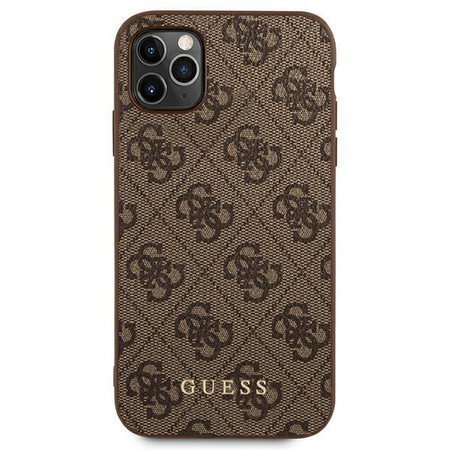 Guess 4G Metal Gold Logo - Coque iPhone 11 Pro (marron)
