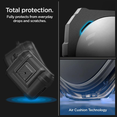 Spigen Lock Fit - Gepanzerte Hülle für Apple Airpods Pro 1 / 2 (Schwarz)