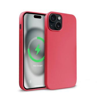 Crong Color Cover Magnetic - pouzdro MagSafe pro iPhone 15 (růžové)