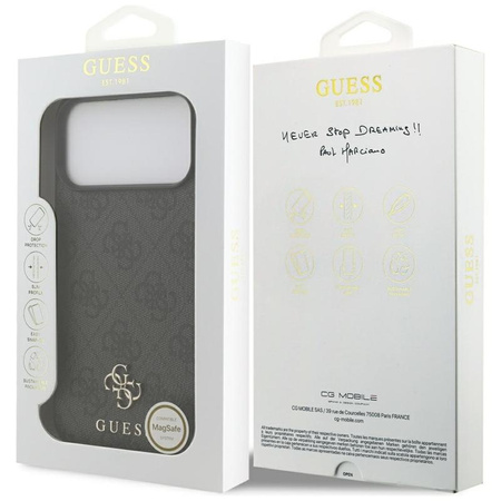 ETUI MAGSAFE GUESS DO IPHONE 17 PRO MAX CZARNE CASE MAGNETYCZNE ELEGANCKIE