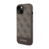 Guess 4G Bottom Stripe Metall Logo Kollektion - iPhone 15 Tasche (braun)