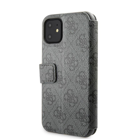 Guess Booktype 4G Charms Collection - Etui iPhone 11 z kieszeniami na karty (czarny)