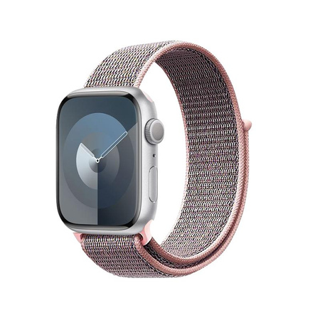 Crong Nylon - Bracelet sport pour Apple Watch 38/40/41/42 mm (Light Pink)