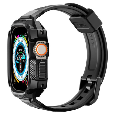 Spigen Rugged Armor Pro – Pasek z obudową do Apple Watch Ultra 49 mm (Czarny)