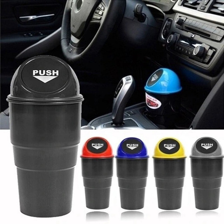 Samochodowy Kosz na Śmieci Mini Pojemnik na Chusteczki Papierki Kubek Żółty 400ml