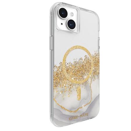 Case-Mate Karat MagSafe - iPhone 15 Plus Case Decorated with Gold (Marble)