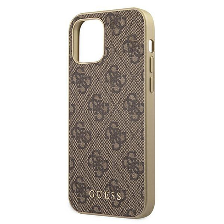 Kolekce Guess 4G - pouzdro pro iPhone 12 / iPhone 12 Pro (hnědé)